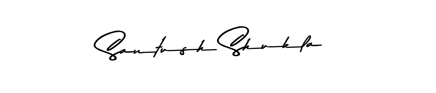 The best way (Asem Kandis PERSONAL USE) to make a short signature is to pick only two or three words in your name. The name Santush Shukla include a total of six letters. For converting this name. Santush Shukla signature style 9 images and pictures png
