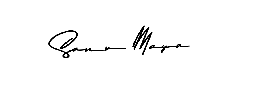 Create a beautiful signature design for name Sanu Maya. With this signature (Asem Kandis PERSONAL USE) fonts, you can make a handwritten signature for free. Sanu Maya signature style 9 images and pictures png