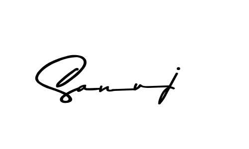 How to make Sanuj name signature. Use Asem Kandis PERSONAL USE style for creating short signs online. This is the latest handwritten sign. Sanuj signature style 9 images and pictures png