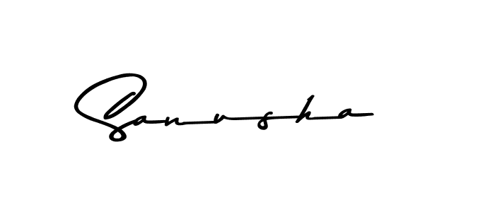 Make a beautiful signature design for name Sanusha. Use this online signature maker to create a handwritten signature for free. Sanusha signature style 9 images and pictures png