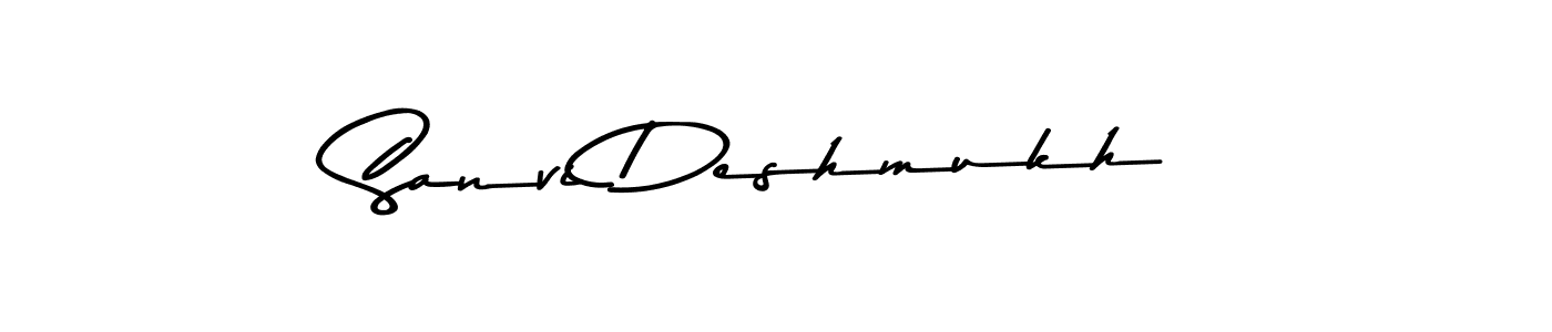Use a signature maker to create a handwritten signature online. With this signature software, you can design (Asem Kandis PERSONAL USE) your own signature for name Sanvi Deshmukh. Sanvi Deshmukh signature style 9 images and pictures png