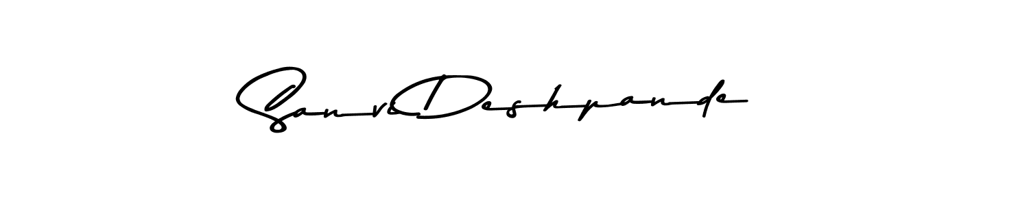 Sanvi Deshpande stylish signature style. Best Handwritten Sign (Asem Kandis PERSONAL USE) for my name. Handwritten Signature Collection Ideas for my name Sanvi Deshpande. Sanvi Deshpande signature style 9 images and pictures png