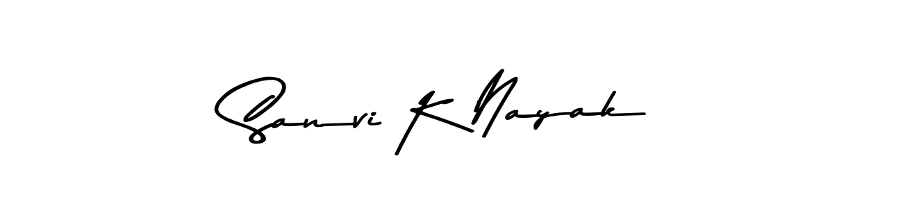Similarly Asem Kandis PERSONAL USE is the best handwritten signature design. Signature creator online .You can use it as an online autograph creator for name Sanvi K Nayak. Sanvi K Nayak signature style 9 images and pictures png
