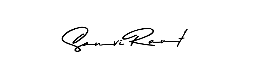 How to make Sanvi Raut name signature. Use Asem Kandis PERSONAL USE style for creating short signs online. This is the latest handwritten sign. Sanvi Raut signature style 9 images and pictures png
