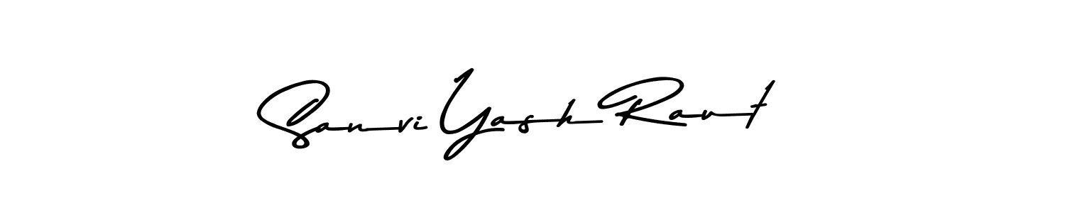 Make a beautiful signature design for name Sanvi Yash Raut. With this signature (Asem Kandis PERSONAL USE) style, you can create a handwritten signature for free. Sanvi Yash Raut signature style 9 images and pictures png