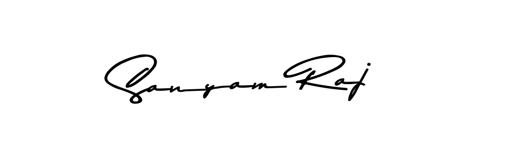 Create a beautiful signature design for name Sanyam Raj. With this signature (Asem Kandis PERSONAL USE) fonts, you can make a handwritten signature for free. Sanyam Raj signature style 9 images and pictures png
