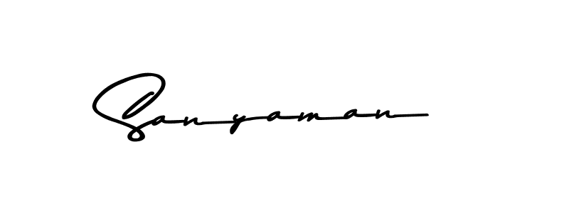 Make a beautiful signature design for name Sanyaman. With this signature (Asem Kandis PERSONAL USE) style, you can create a handwritten signature for free. Sanyaman signature style 9 images and pictures png