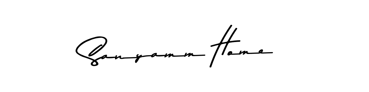 This is the best signature style for the Sanyamm Home name. Also you like these signature font (Asem Kandis PERSONAL USE). Mix name signature. Sanyamm Home signature style 9 images and pictures png