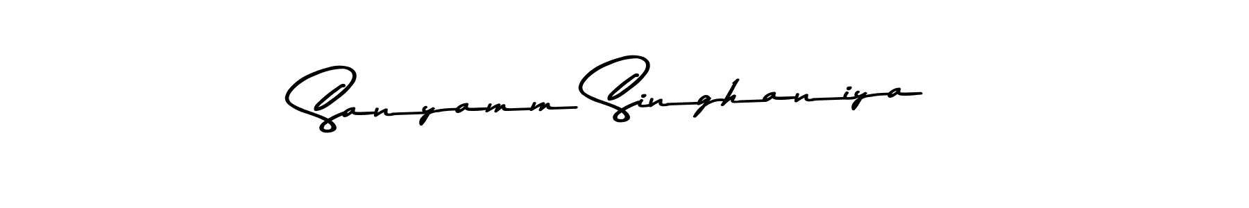 You should practise on your own different ways (Asem Kandis PERSONAL USE) to write your name (Sanyamm Singhaniya) in signature. don't let someone else do it for you. Sanyamm Singhaniya signature style 9 images and pictures png