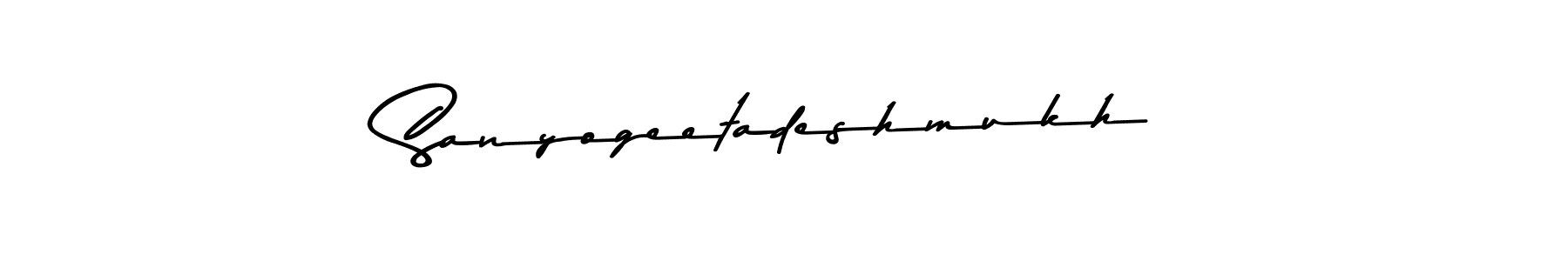 How to make Sanyogeetadeshmukh signature? Asem Kandis PERSONAL USE is a professional autograph style. Create handwritten signature for Sanyogeetadeshmukh name. Sanyogeetadeshmukh signature style 9 images and pictures png