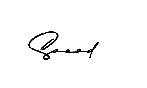 Design your own signature with our free online signature maker. With this signature software, you can create a handwritten (Asem Kandis PERSONAL USE) signature for name Saood. Saood signature style 9 images and pictures png