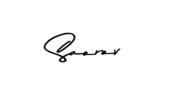 How to make Saorov name signature. Use Asem Kandis PERSONAL USE style for creating short signs online. This is the latest handwritten sign. Saorov signature style 9 images and pictures png