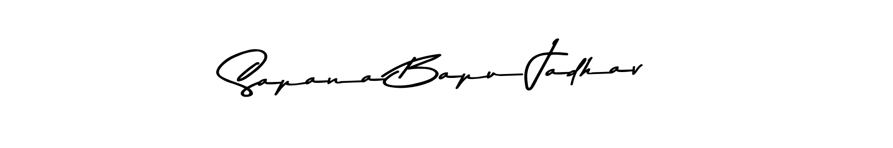 How to make Sapana Bapu Jadhav name signature. Use Asem Kandis PERSONAL USE style for creating short signs online. This is the latest handwritten sign. Sapana Bapu Jadhav signature style 9 images and pictures png