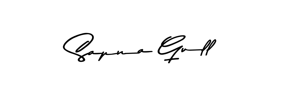 How to make Sapna Gull name signature. Use Asem Kandis PERSONAL USE style for creating short signs online. This is the latest handwritten sign. Sapna Gull signature style 9 images and pictures png