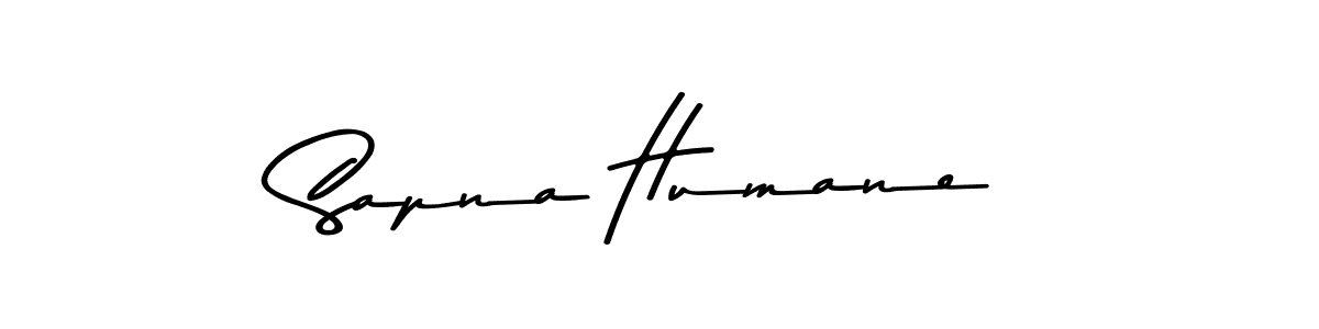 Make a beautiful signature design for name Sapna Humane. With this signature (Asem Kandis PERSONAL USE) style, you can create a handwritten signature for free. Sapna Humane signature style 9 images and pictures png