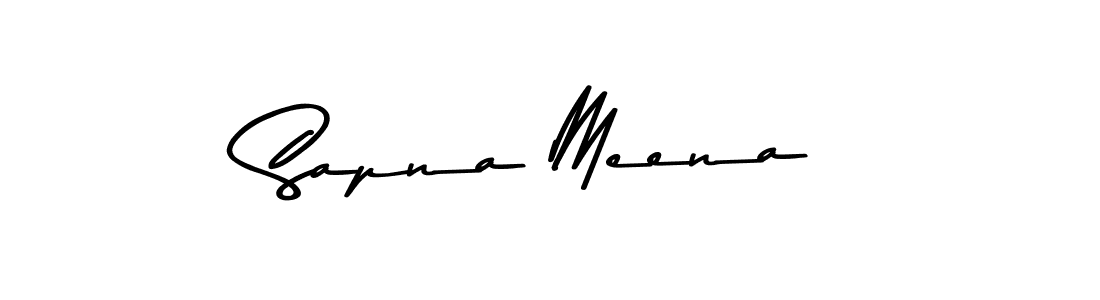 Make a beautiful signature design for name Sapna Meena. With this signature (Asem Kandis PERSONAL USE) style, you can create a handwritten signature for free. Sapna Meena signature style 9 images and pictures png