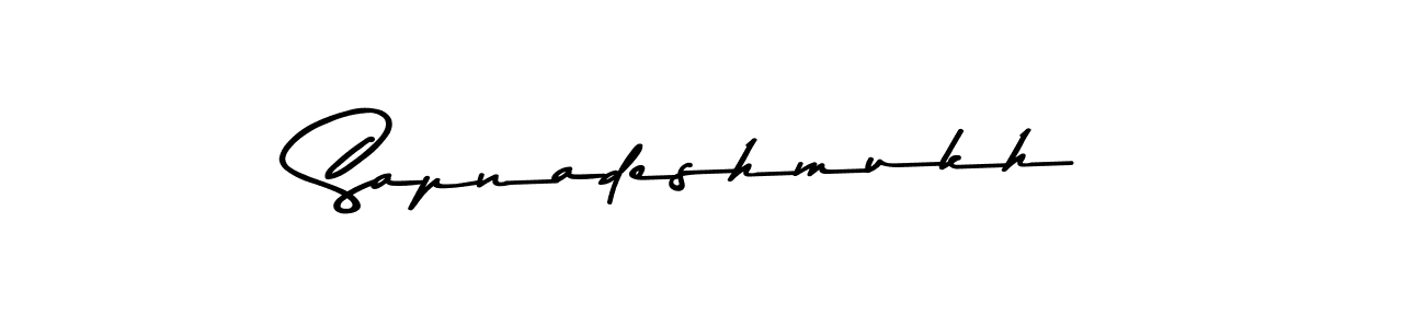 Use a signature maker to create a handwritten signature online. With this signature software, you can design (Asem Kandis PERSONAL USE) your own signature for name Sapnadeshmukh. Sapnadeshmukh signature style 9 images and pictures png