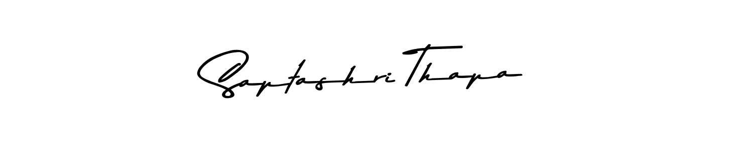 Use a signature maker to create a handwritten signature online. With this signature software, you can design (Asem Kandis PERSONAL USE) your own signature for name Saptashri Thapa. Saptashri Thapa signature style 9 images and pictures png