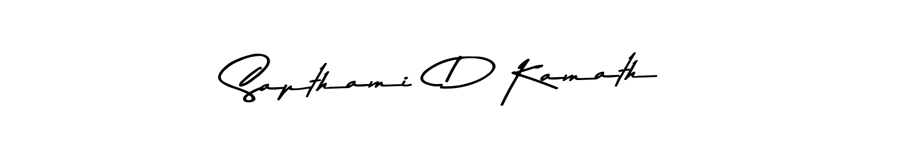 Sapthami  D Kamath stylish signature style. Best Handwritten Sign (Asem Kandis PERSONAL USE) for my name. Handwritten Signature Collection Ideas for my name Sapthami  D Kamath. Sapthami  D Kamath signature style 9 images and pictures png
