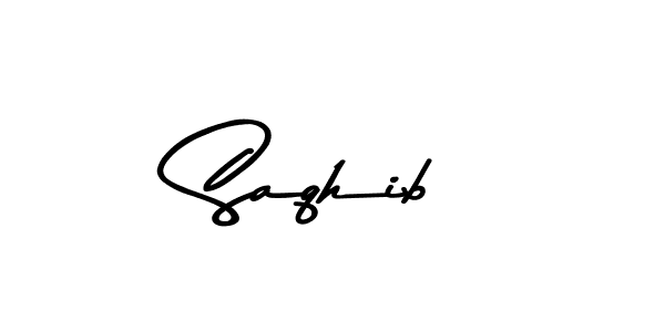 Create a beautiful signature design for name Saqhib. With this signature (Asem Kandis PERSONAL USE) fonts, you can make a handwritten signature for free. Saqhib signature style 9 images and pictures png