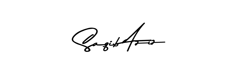 You should practise on your own different ways (Asem Kandis PERSONAL USE) to write your name (Saqib Aziz) in signature. don't let someone else do it for you. Saqib Aziz signature style 9 images and pictures png