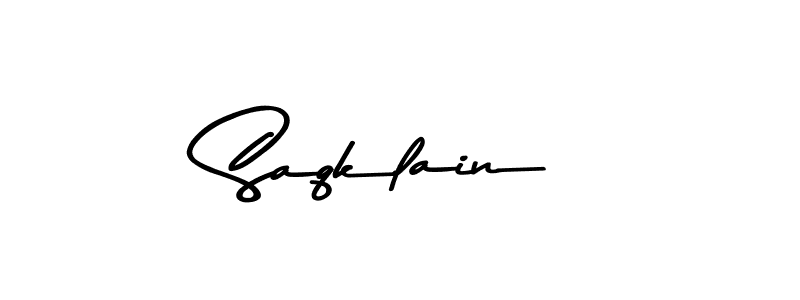 Design your own signature with our free online signature maker. With this signature software, you can create a handwritten (Asem Kandis PERSONAL USE) signature for name Saqklain. Saqklain signature style 9 images and pictures png