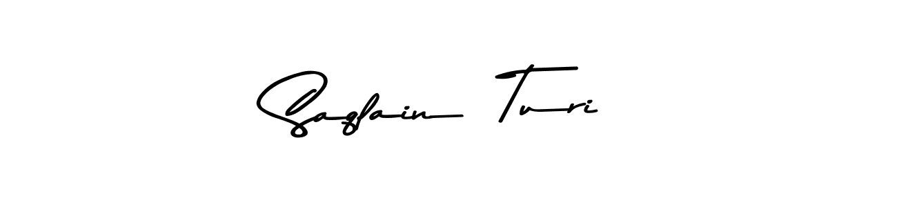 Create a beautiful signature design for name Saqlain  Turi. With this signature (Asem Kandis PERSONAL USE) fonts, you can make a handwritten signature for free. Saqlain  Turi signature style 9 images and pictures png