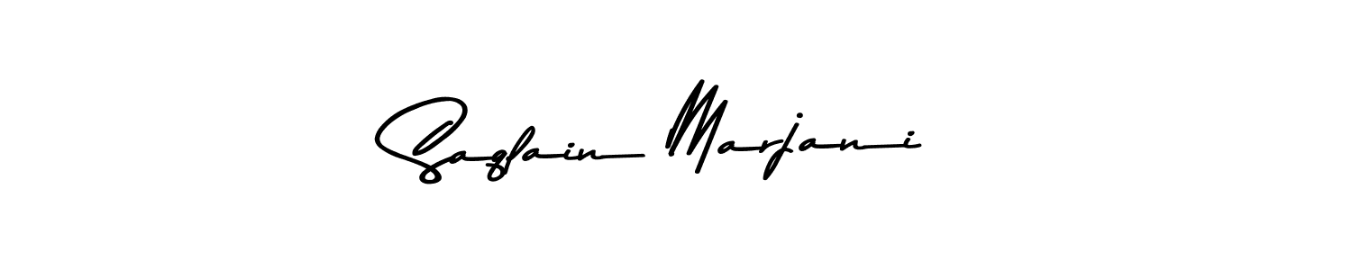 Similarly Asem Kandis PERSONAL USE is the best handwritten signature design. Signature creator online .You can use it as an online autograph creator for name Saqlain Marjani. Saqlain Marjani signature style 9 images and pictures png