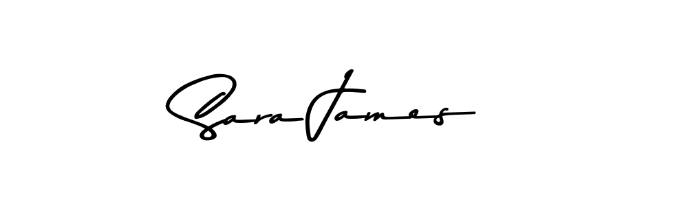 How to make Sara James name signature. Use Asem Kandis PERSONAL USE style for creating short signs online. This is the latest handwritten sign. Sara James signature style 9 images and pictures png