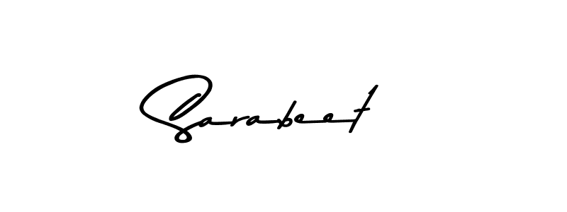 Make a beautiful signature design for name Sarabeet. With this signature (Asem Kandis PERSONAL USE) style, you can create a handwritten signature for free. Sarabeet signature style 9 images and pictures png