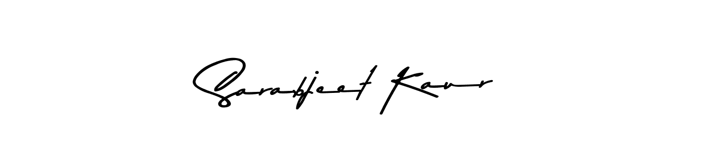 Create a beautiful signature design for name Sarabjeet Kaur. With this signature (Asem Kandis PERSONAL USE) fonts, you can make a handwritten signature for free. Sarabjeet Kaur signature style 9 images and pictures png