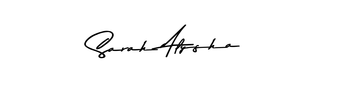 Sarah Alysha stylish signature style. Best Handwritten Sign (Asem Kandis PERSONAL USE) for my name. Handwritten Signature Collection Ideas for my name Sarah Alysha. Sarah Alysha signature style 9 images and pictures png