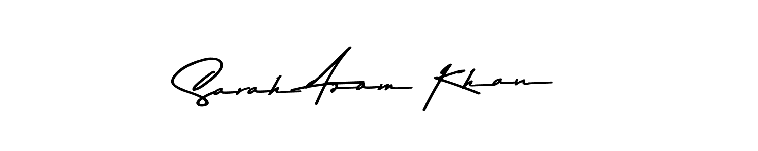 Also You can easily find your signature by using the search form. We will create Sarah Azam Khan name handwritten signature images for you free of cost using Asem Kandis PERSONAL USE sign style. Sarah Azam Khan signature style 9 images and pictures png