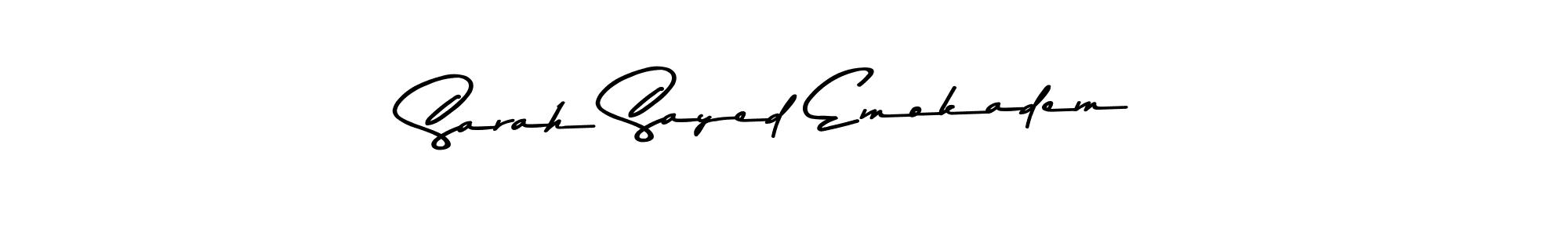 Use a signature maker to create a handwritten signature online. With this signature software, you can design (Asem Kandis PERSONAL USE) your own signature for name Sarah Sayed Emokadem. Sarah Sayed Emokadem signature style 9 images and pictures png