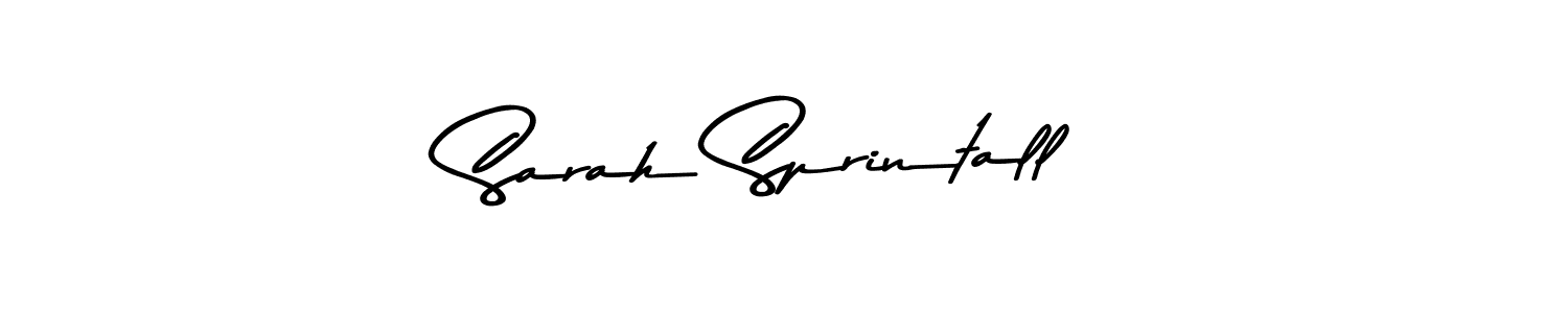 Design your own signature with our free online signature maker. With this signature software, you can create a handwritten (Asem Kandis PERSONAL USE) signature for name Sarah Sprintall. Sarah Sprintall signature style 9 images and pictures png