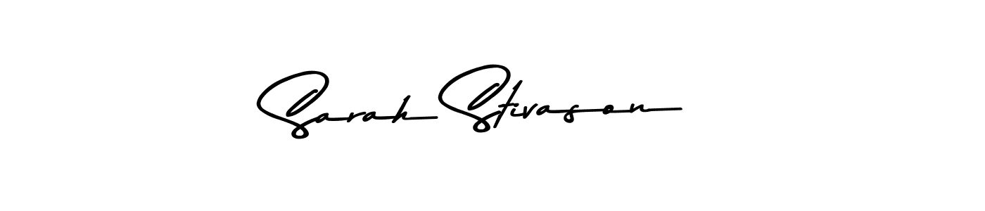 Sarah Stivason stylish signature style. Best Handwritten Sign (Asem Kandis PERSONAL USE) for my name. Handwritten Signature Collection Ideas for my name Sarah Stivason. Sarah Stivason signature style 9 images and pictures png