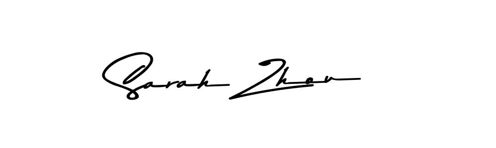Sarah Zhou stylish signature style. Best Handwritten Sign (Asem Kandis PERSONAL USE) for my name. Handwritten Signature Collection Ideas for my name Sarah Zhou. Sarah Zhou signature style 9 images and pictures png