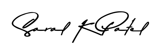 Make a beautiful signature design for name Saral K Patel. With this signature (Asem Kandis PERSONAL USE) style, you can create a handwritten signature for free. Saral K Patel signature style 9 images and pictures png