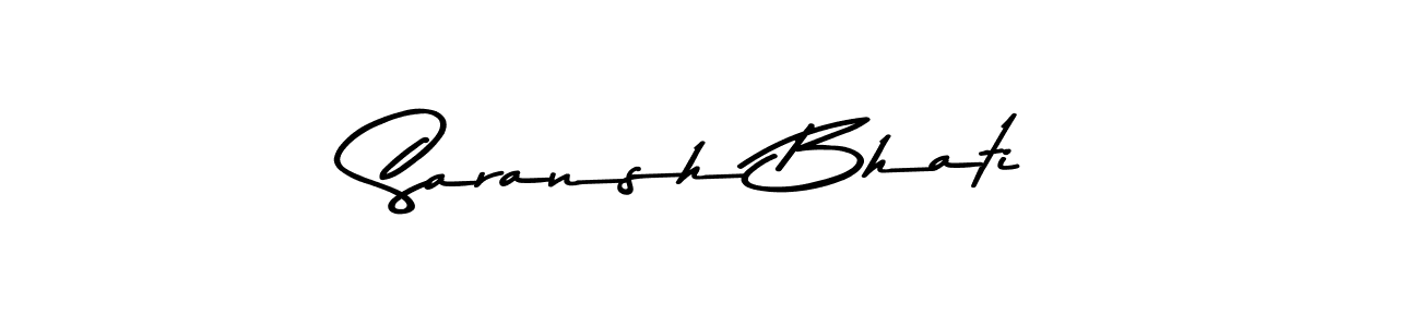 How to make Saransh Bhati signature? Asem Kandis PERSONAL USE is a professional autograph style. Create handwritten signature for Saransh Bhati name. Saransh Bhati signature style 9 images and pictures png