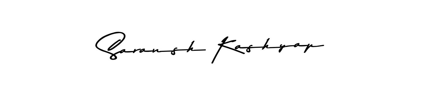 Design your own signature with our free online signature maker. With this signature software, you can create a handwritten (Asem Kandis PERSONAL USE) signature for name Saransh Kashyap. Saransh Kashyap signature style 9 images and pictures png