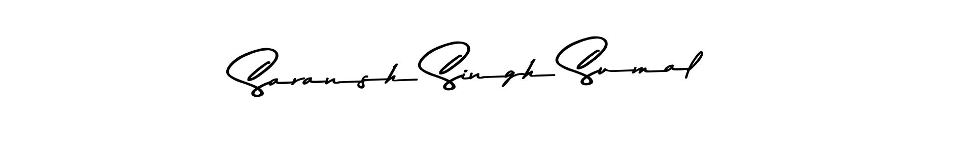 Similarly Asem Kandis PERSONAL USE is the best handwritten signature design. Signature creator online .You can use it as an online autograph creator for name Saransh Singh Sumal. Saransh Singh Sumal signature style 9 images and pictures png