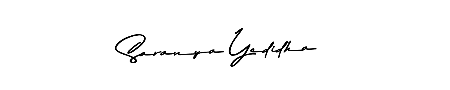 Similarly Asem Kandis PERSONAL USE is the best handwritten signature design. Signature creator online .You can use it as an online autograph creator for name Saranya Yedidha. Saranya Yedidha signature style 9 images and pictures png