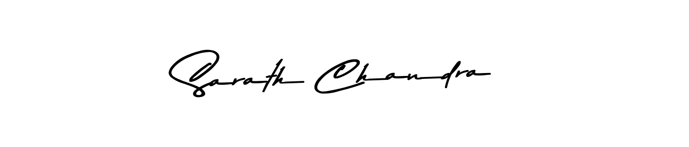 How to make Sarath Chandra name signature. Use Asem Kandis PERSONAL USE style for creating short signs online. This is the latest handwritten sign. Sarath Chandra signature style 9 images and pictures png