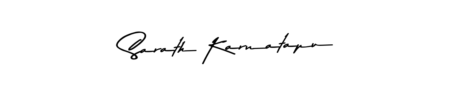 Also You can easily find your signature by using the search form. We will create Sarath Karnatapu name handwritten signature images for you free of cost using Asem Kandis PERSONAL USE sign style. Sarath Karnatapu signature style 9 images and pictures png