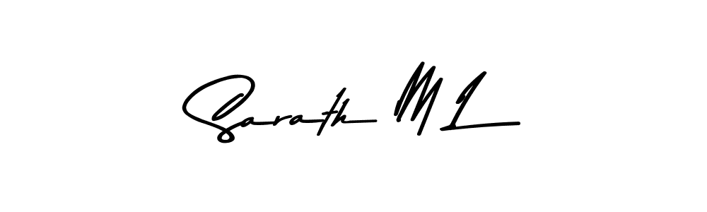 Similarly Asem Kandis PERSONAL USE is the best handwritten signature design. Signature creator online .You can use it as an online autograph creator for name Sarath M L. Sarath M L signature style 9 images and pictures png