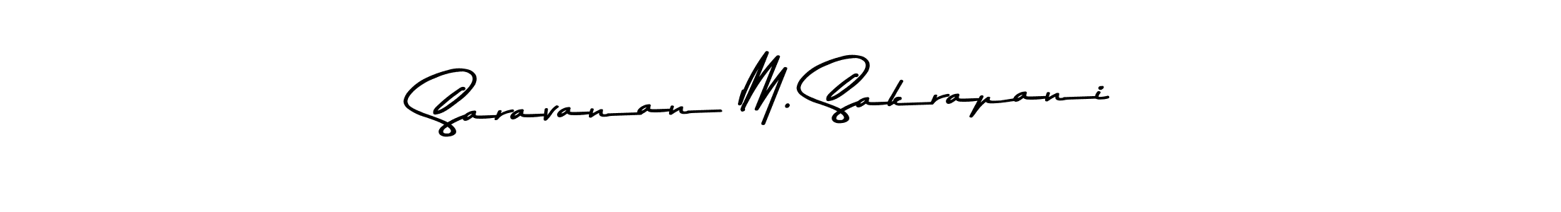 This is the best signature style for the Saravanan M. Sakrapani name. Also you like these signature font (Asem Kandis PERSONAL USE). Mix name signature. Saravanan M. Sakrapani signature style 9 images and pictures png