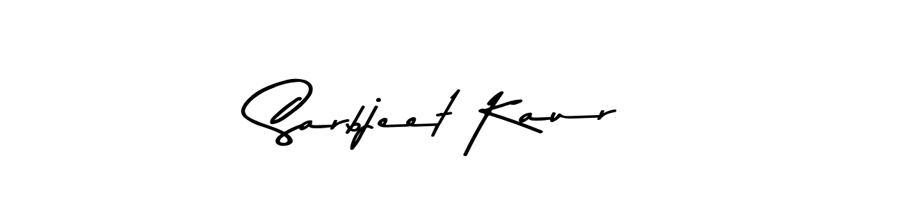 Make a beautiful signature design for name Sarbjeet Kaur. With this signature (Asem Kandis PERSONAL USE) style, you can create a handwritten signature for free. Sarbjeet Kaur signature style 9 images and pictures png