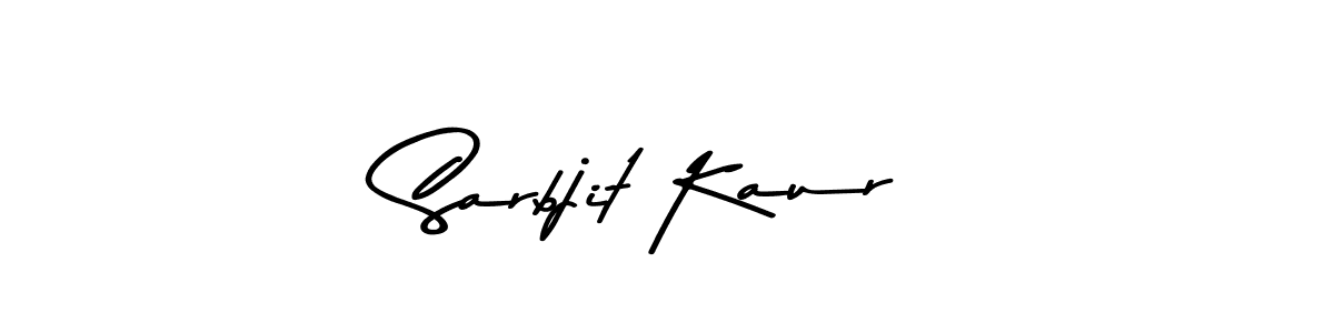 How to make Sarbjit Kaur name signature. Use Asem Kandis PERSONAL USE style for creating short signs online. This is the latest handwritten sign. Sarbjit Kaur signature style 9 images and pictures png