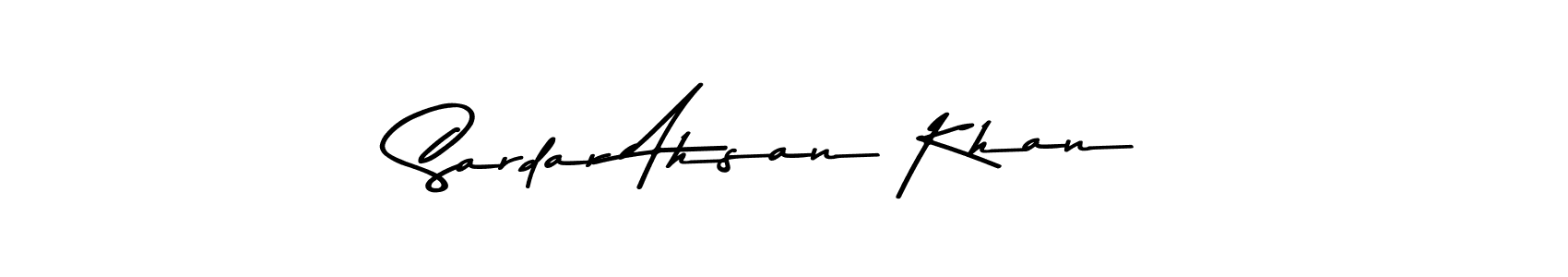 Sardar Ahsan Khan stylish signature style. Best Handwritten Sign (Asem Kandis PERSONAL USE) for my name. Handwritten Signature Collection Ideas for my name Sardar Ahsan Khan. Sardar Ahsan Khan signature style 9 images and pictures png