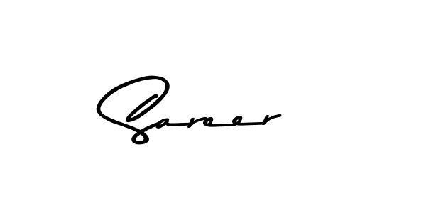 Create a beautiful signature design for name Sareer. With this signature (Asem Kandis PERSONAL USE) fonts, you can make a handwritten signature for free. Sareer signature style 9 images and pictures png